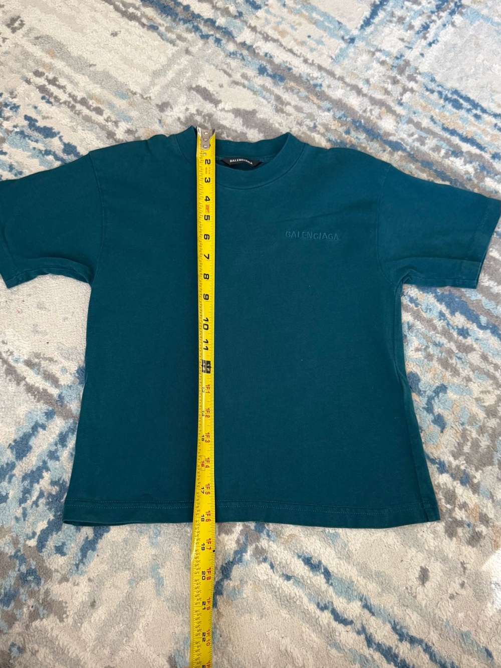Balenciaga Kids Teal Crewneck T-Shirt